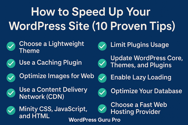 How to speed up WordPress site with 10 proven tips for faster performance