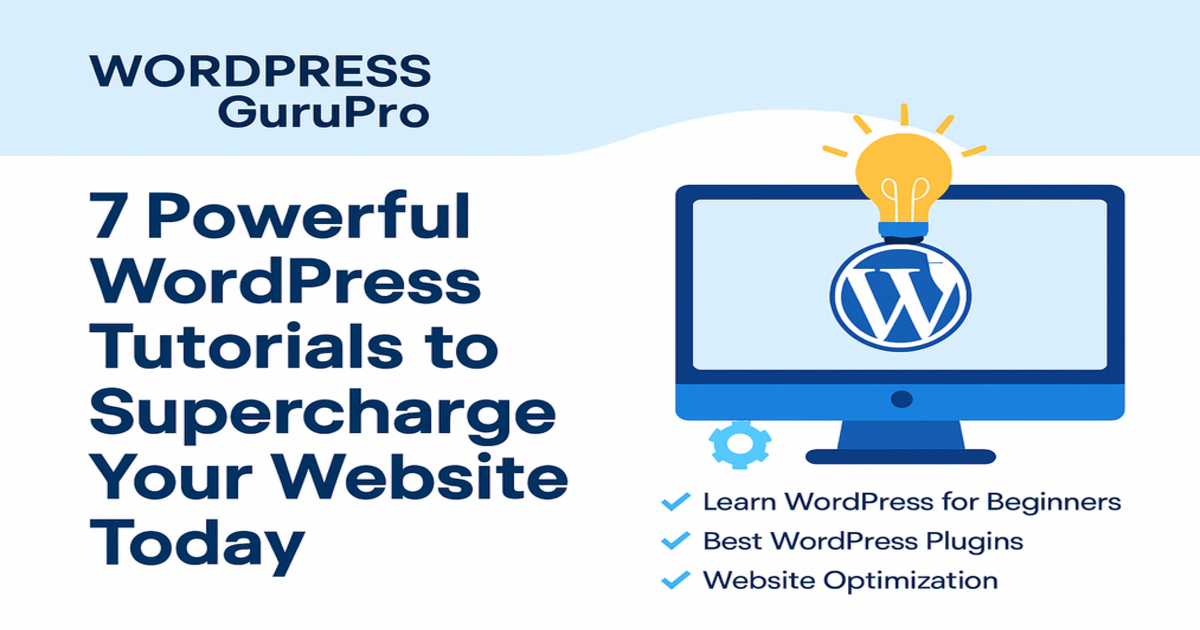WordPress tutorials banner featuring beginner-friendly tips and guides